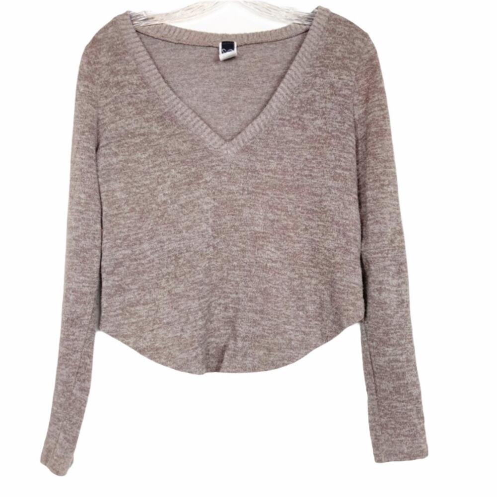 Windsor Brown V Neck Long Sleeve Sweater Sz S